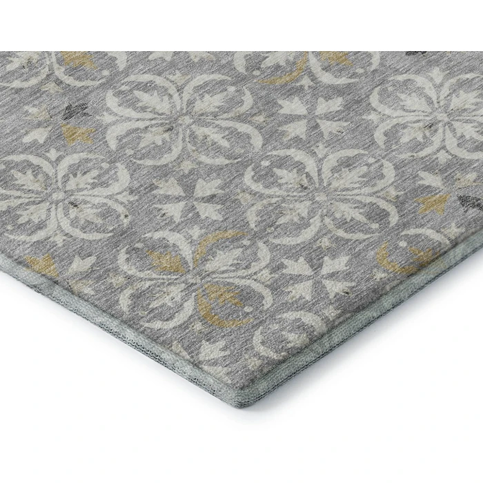 Addison Mayfield Gray AMF930 - 8ft. Round Rug