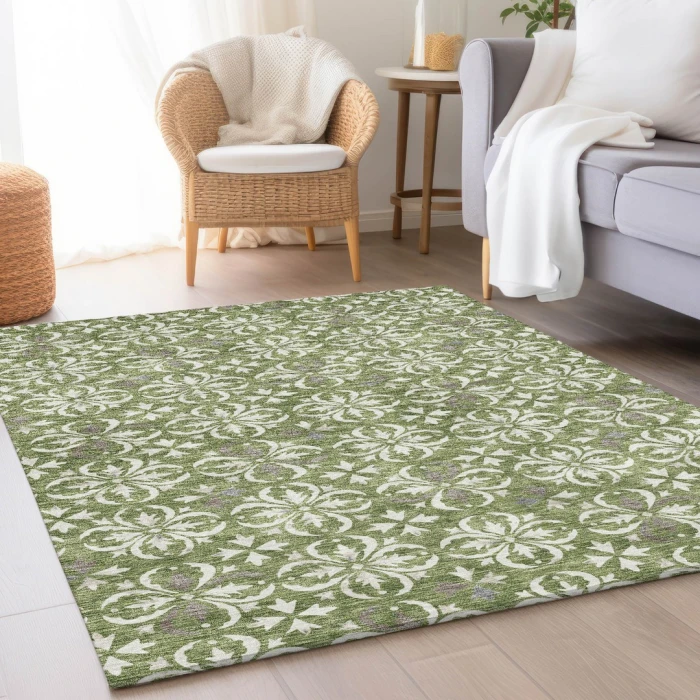 Addison Mayfield Green AMF930 - 8ft. Round Rug