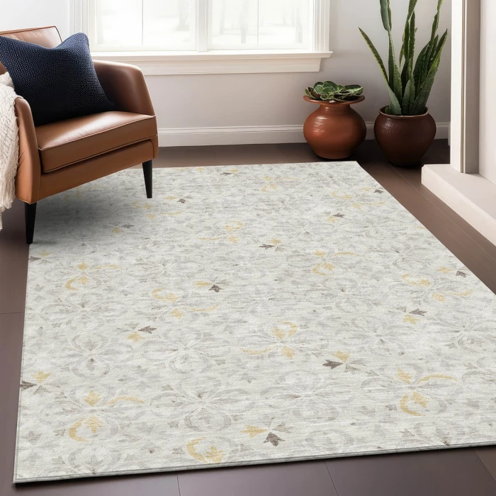 Addison Mayfield Ivory AMF930 - 8ft. Round Rug