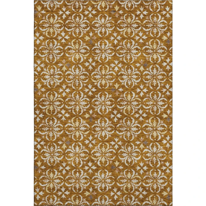 Addison Mayfield Orange AMF930 - 8ft. Round Rug