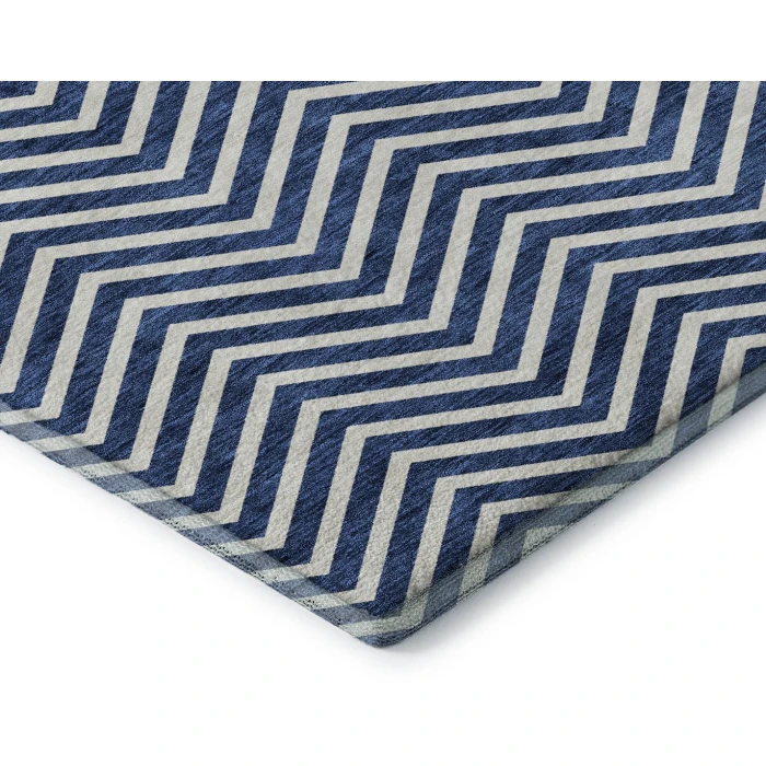 Addison Mayfield Blue AMF934 - 8ft. Round Rug