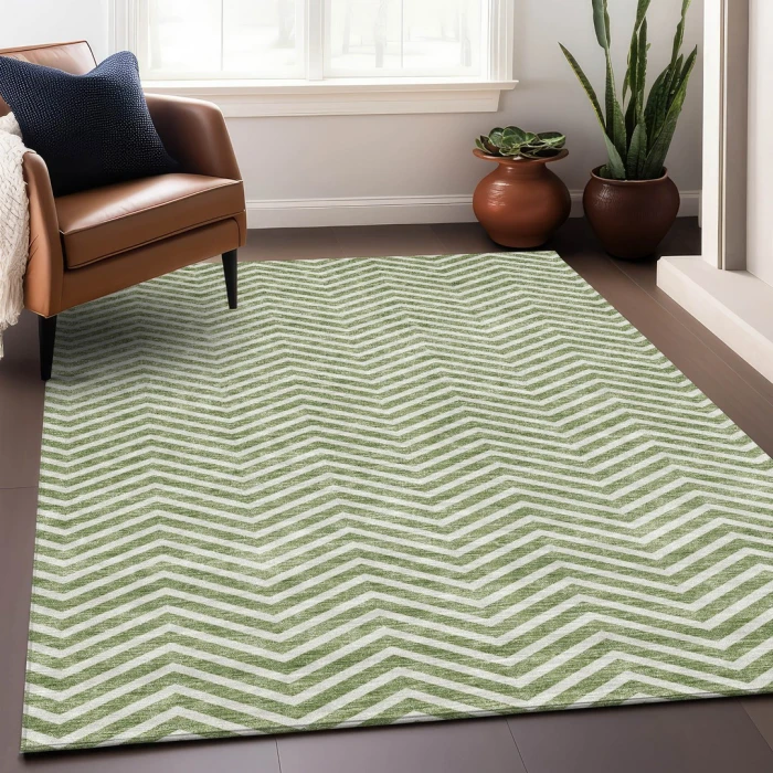 Addison Mayfield Green AMF934 2ft. 3in. x 7ft. 6in. Rect. Rug