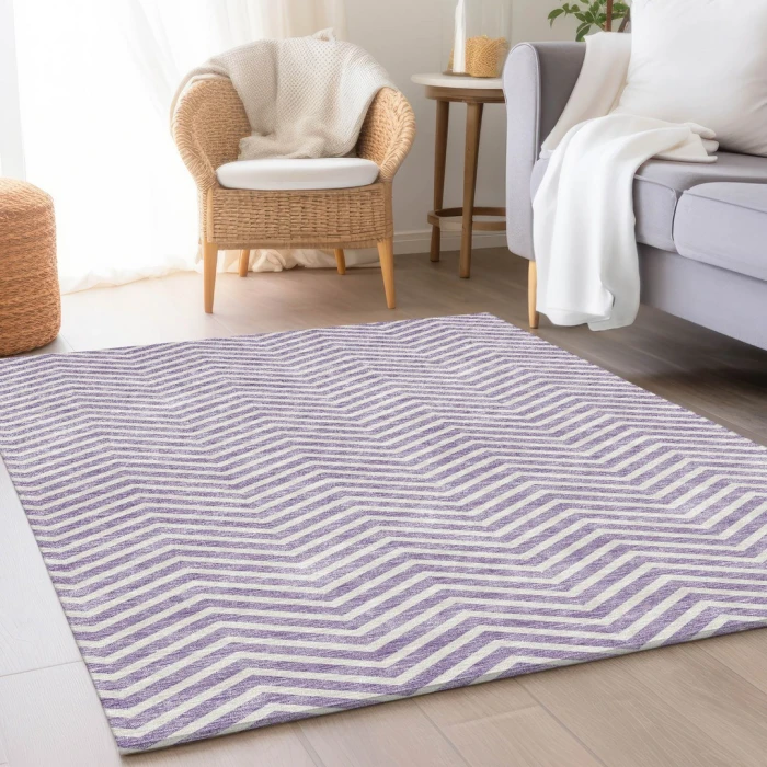 Addison Mayfield Purple AMF934 - 8ft. Round Rug