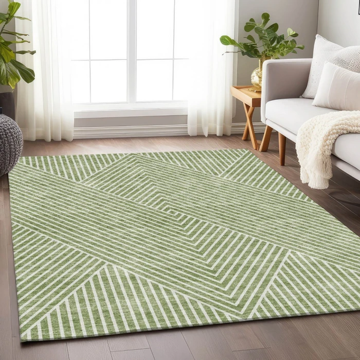 Addison Mayfield Green AMF937 - 8ft. Round Rug