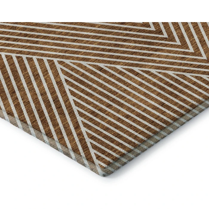 Addison Mayfield Orange AMF937 - 8ft. Round Rug