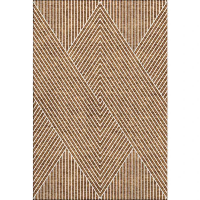 Addison Mayfield Orange AMF937 - 8ft. Round Rug