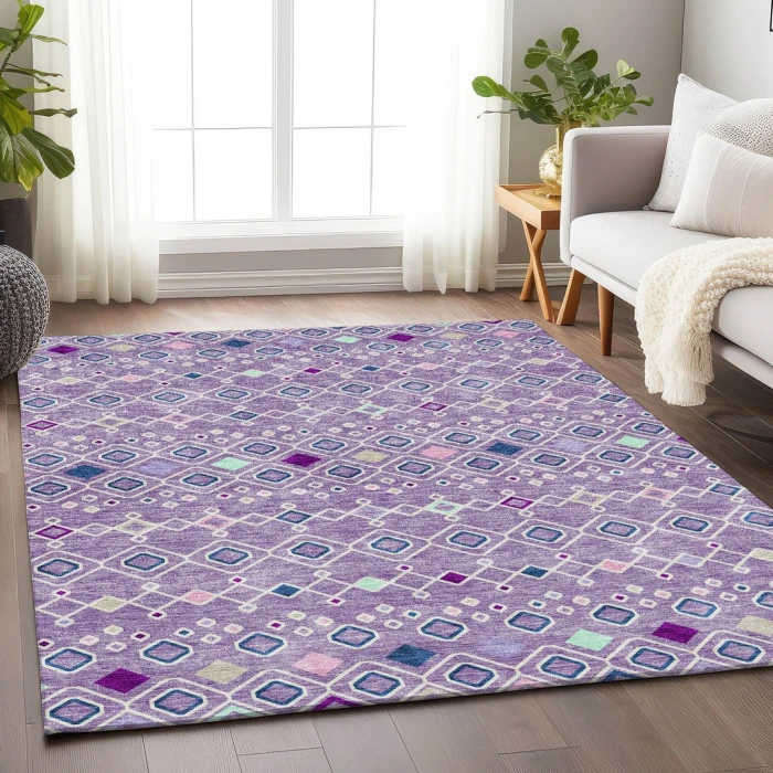 Addison Mayfield Purple AMF938 5ft. x 7ft. 6in. Rect. Rug
