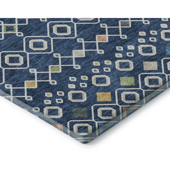 Addison Mayfield Blue AMF938 - 8ft. Round Rug