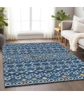 Addison Mayfield Blue AMF938 - 8ft. Round Rug