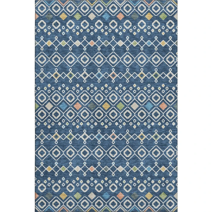 Addison Mayfield Blue AMF938 - 8ft. Round Rug