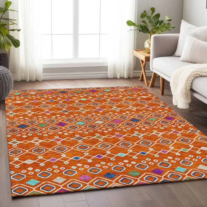 Addison Mayfield Orange AMF938 8ft. x 10ft. Rect. Rug