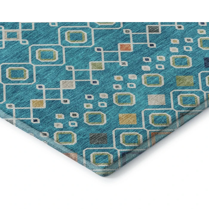 Addison Mayfield Teal AMF938 - 8ft. Round Rug
