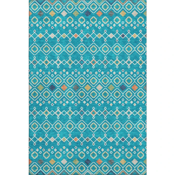 Addison Mayfield Teal AMF938 - 8ft. Round Rug
