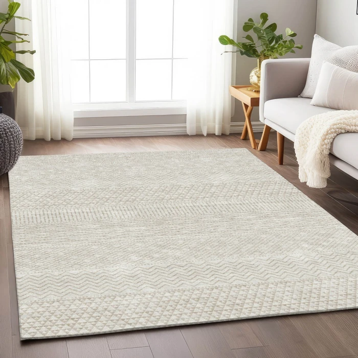 Addison Mayfield Ivory AMF939 - 8ft. Round Rug