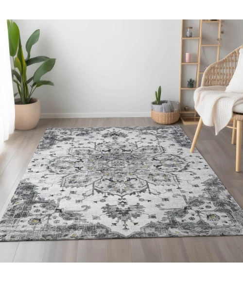Addison Mayfield Gray AMF93 - 8ft. Round Rug