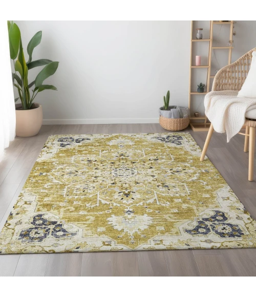 Addison Mayfield Yellow AMF93 8ft. x 10ft. Rect. Rug