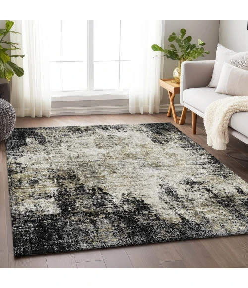 Addison Mayfield Black AMF940 - 8ft. Round Rug