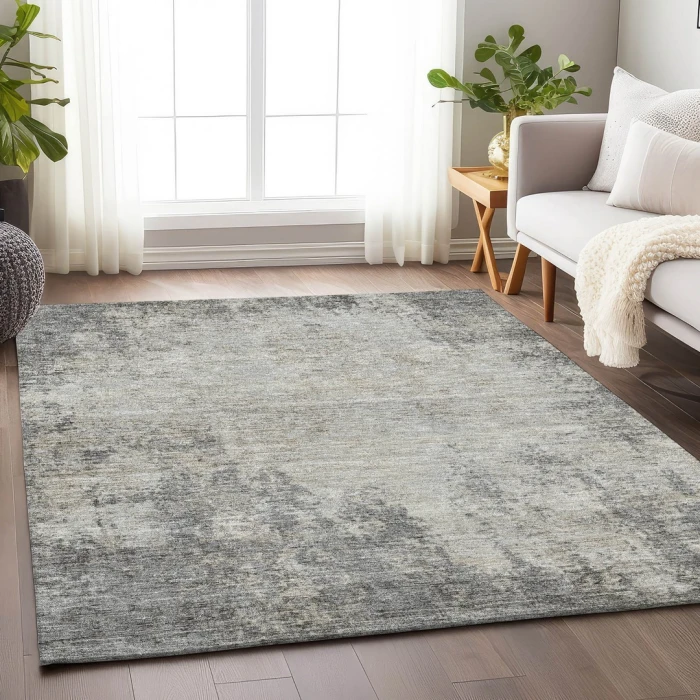 Addison Mayfield Gray AMF940 - 8ft. Round Rug