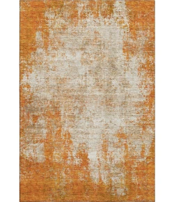 Addison Mayfield Orange AMF940 - 8ft. Round Rug