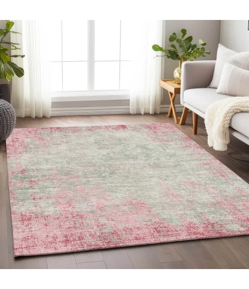 Addison Mayfield Pink AMF940 - 8ft. Round Rug