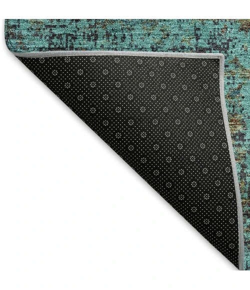 Addison Mayfield Teal AMF940 - 8ft. Round Rug