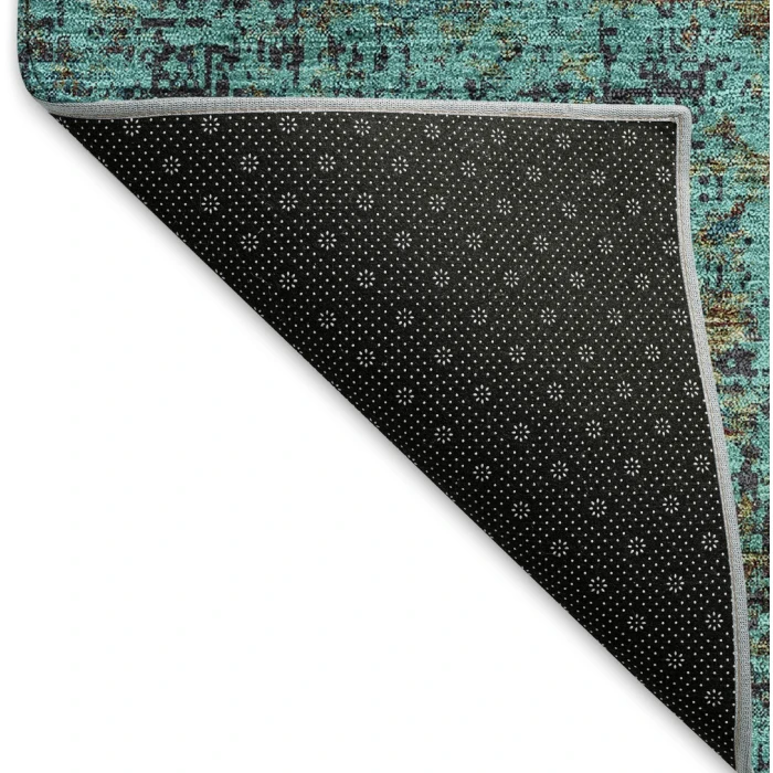 Addison Mayfield Teal AMF940 - 8ft. Round Rug