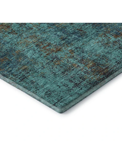 Addison Mayfield Teal AMF940 - 8ft. Round Rug