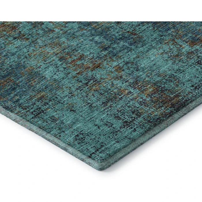 Addison Mayfield Teal AMF940 - 8ft. Round Rug