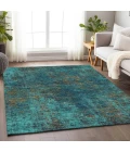 Addison Mayfield Teal AMF940 - 8ft. Round Rug