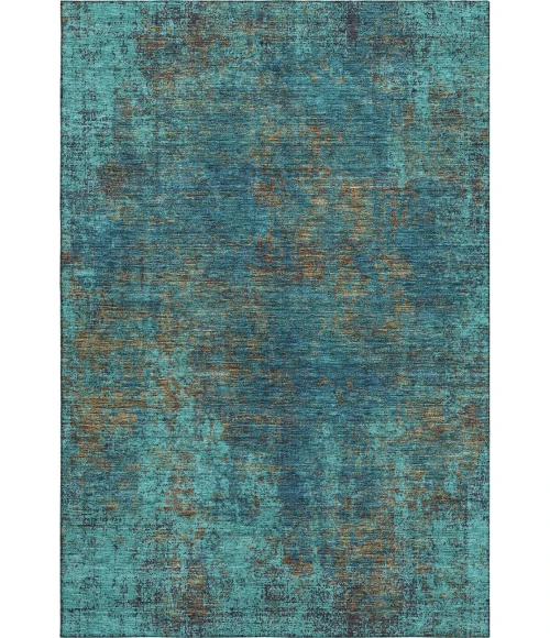 Addison Mayfield Teal AMF940 - 8ft. Round Rug