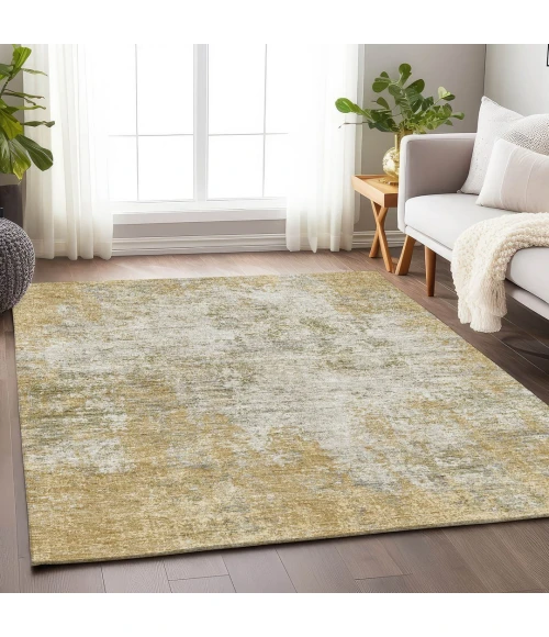 Addison Mayfield Gold AMF940 - 8ft. Round Rug