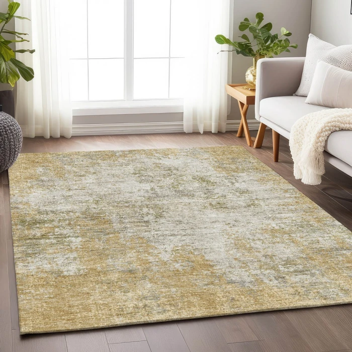 Addison Mayfield Gold AMF940 - 8ft. Round Rug