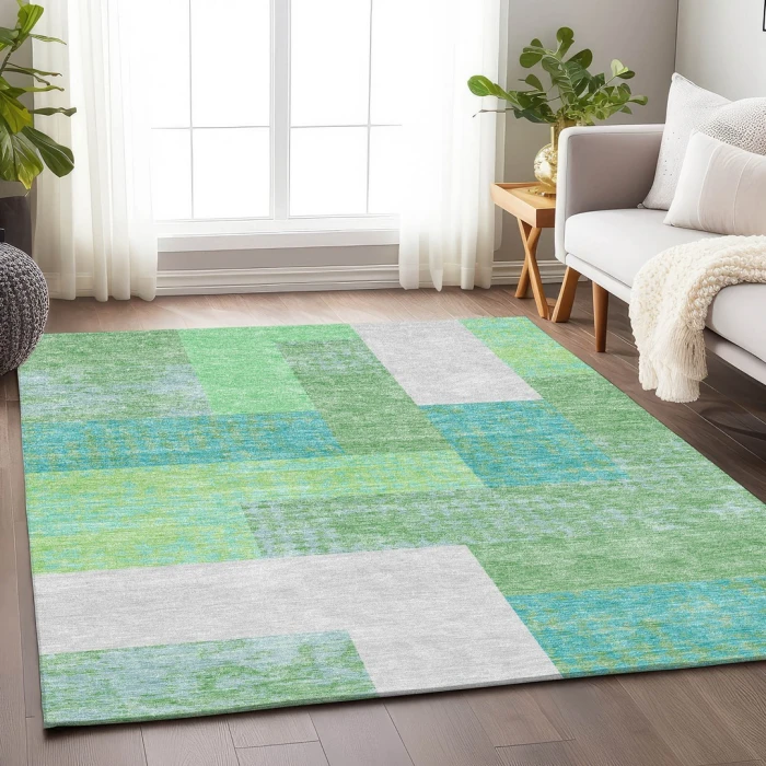 Addison Mayfield Green AMF941 - 8ft. Round Rug