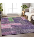 Addison Mayfield Purple AMF941 - 8ft. Round Rug
