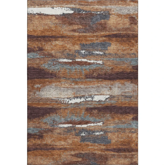 Addison Mayfield Orange AMF942 - 8ft. Round Rug