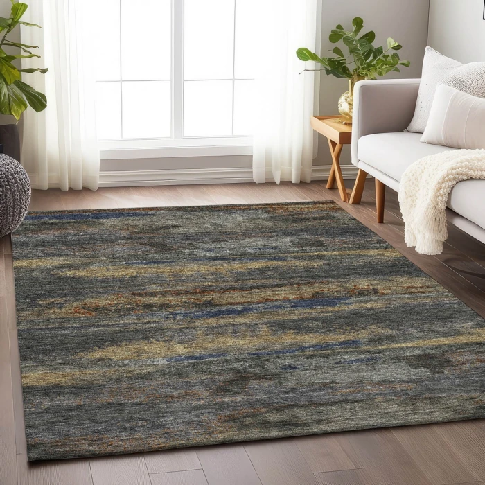 Addison Mayfield Gray AMF942 - 8ft. Round Rug