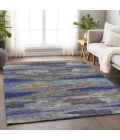 Addison Mayfield Purple AMF942 - 8ft. Round Rug