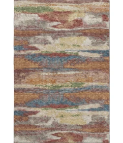 Addison Mayfield Orange AMF942 - 8ft. Round Rug