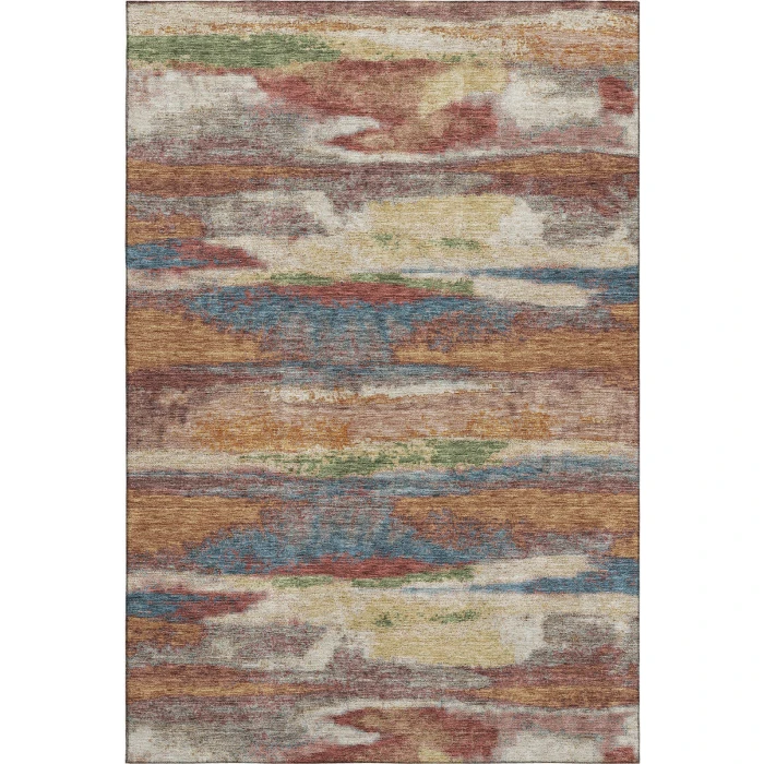 Addison Mayfield Orange AMF942 - 8ft. Round Rug