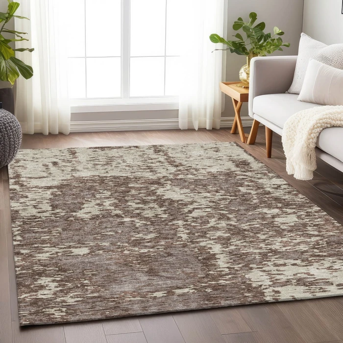 Addison Mayfield Brown AMF946 - 8ft. Round Rug