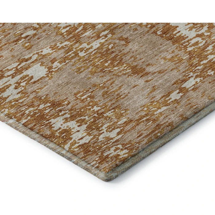 Addison Mayfield Orange AMF946 - 8ft. Round Rug