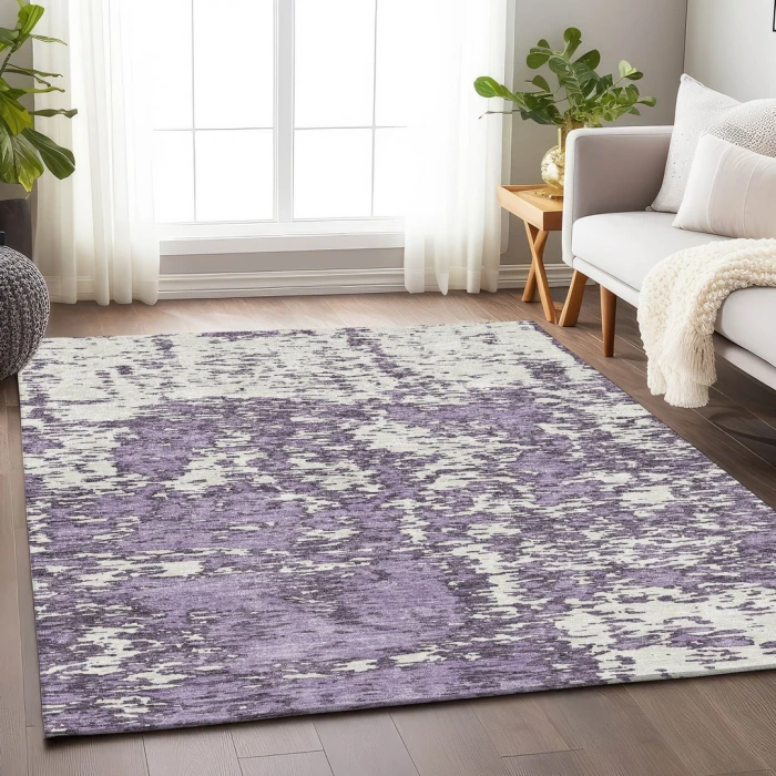Addison Mayfield Purple AMF946 - 8ft. Round Rug
