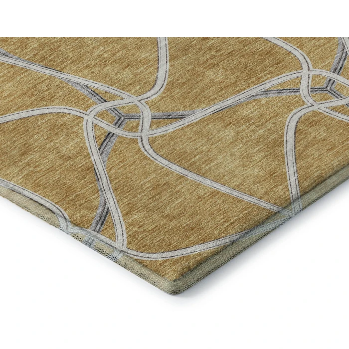 Addison Mayfield Gold AMF948 - 8ft. Round Rug