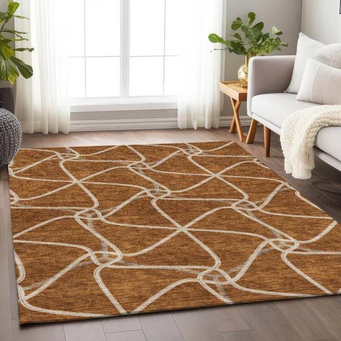 Addison Mayfield Orange AMF948 5ft. x 7ft. 6in. Rect. Rug