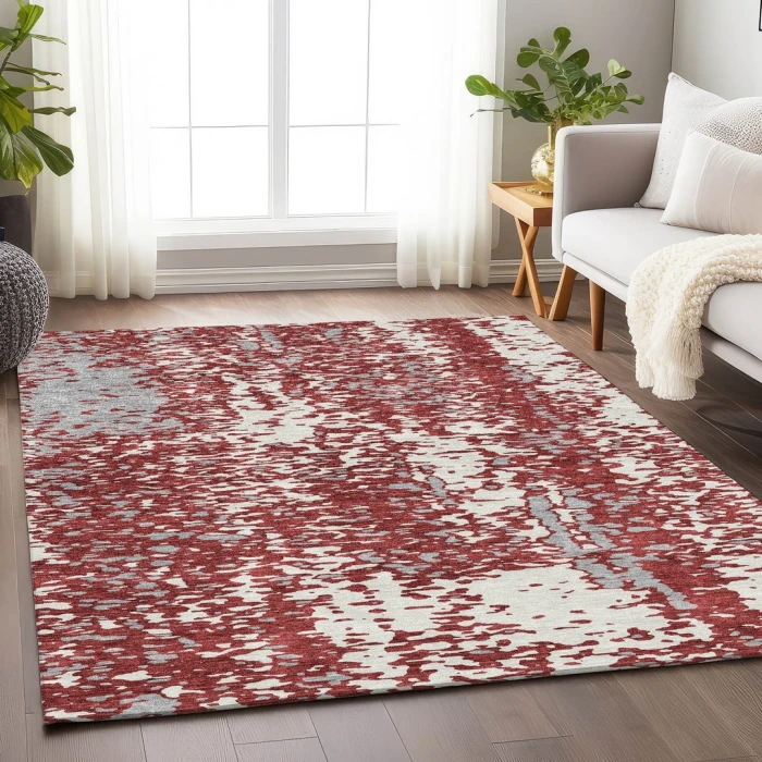 Addison Mayfield Red AMF949 - 8ft. Round Rug