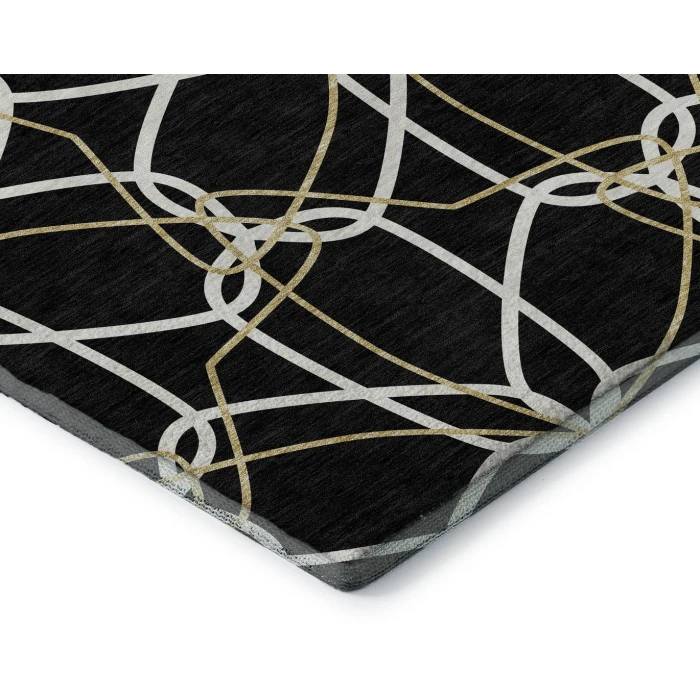 Addison Mayfield Black AMF950 - 8ft. Round Rug