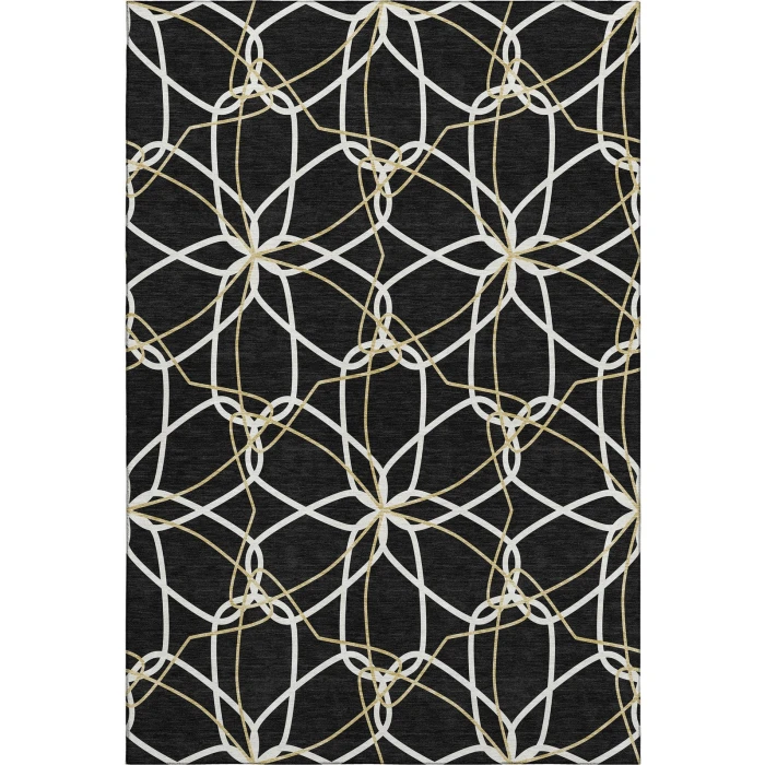 Addison Mayfield Black AMF950 - 8ft. Round Rug