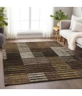 Addison Mayfield Brown AMF954 - 8ft. Round Rug