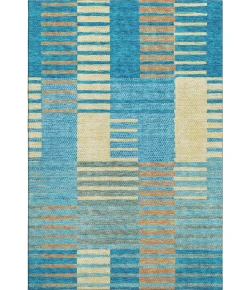 Addison Mayfield Teal AMF954 - 8ft. Round Rug