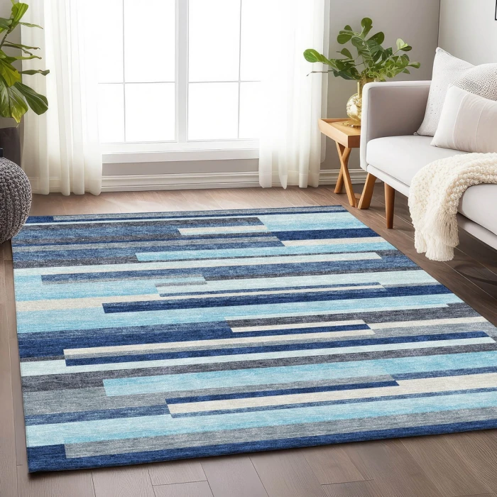 Addison Mayfield Blue AMF956 2ft. 3in. x 7ft. 6in. Rect. Rug